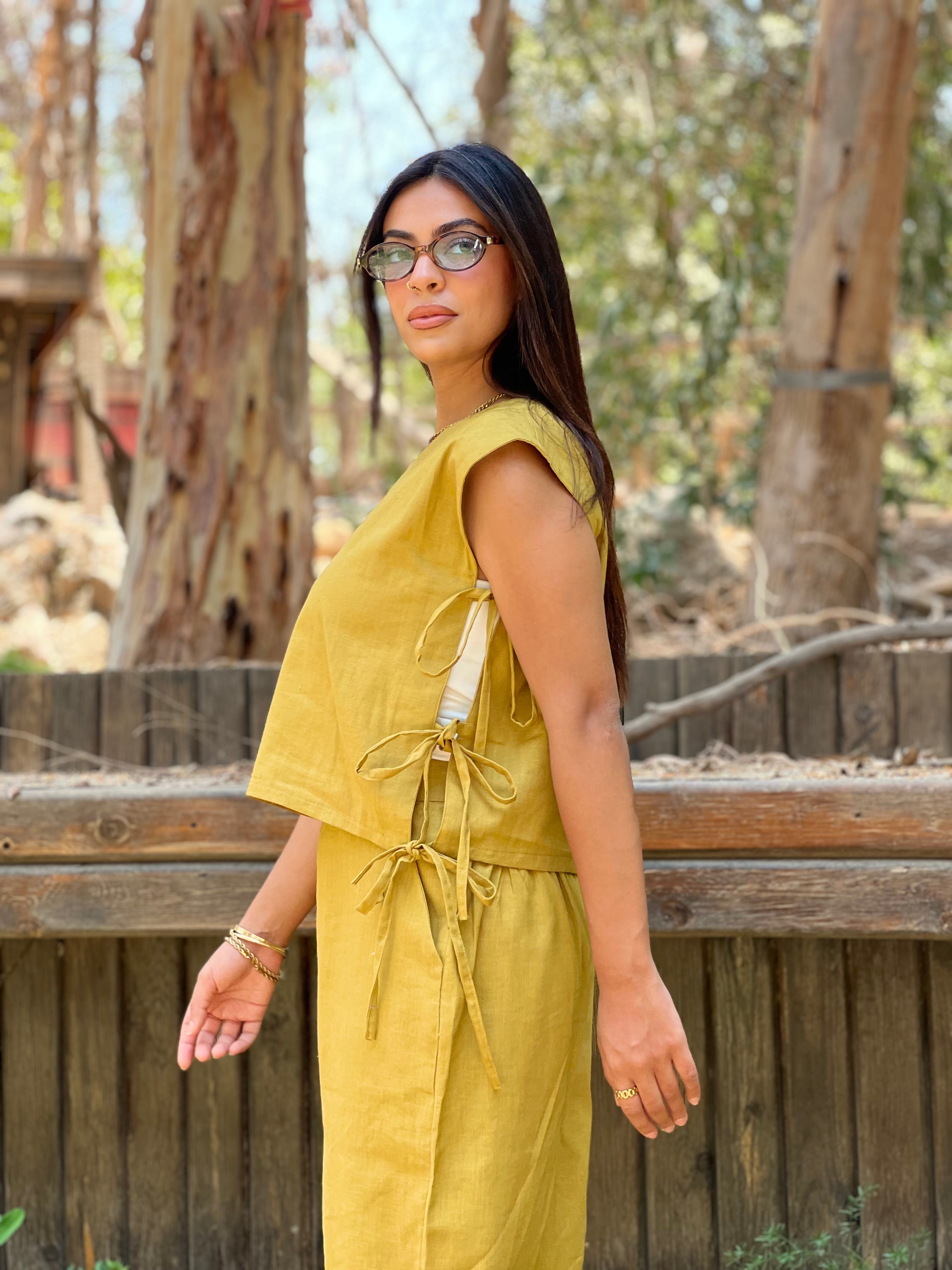 Lime Linen Set