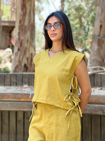 Lime Linen Set