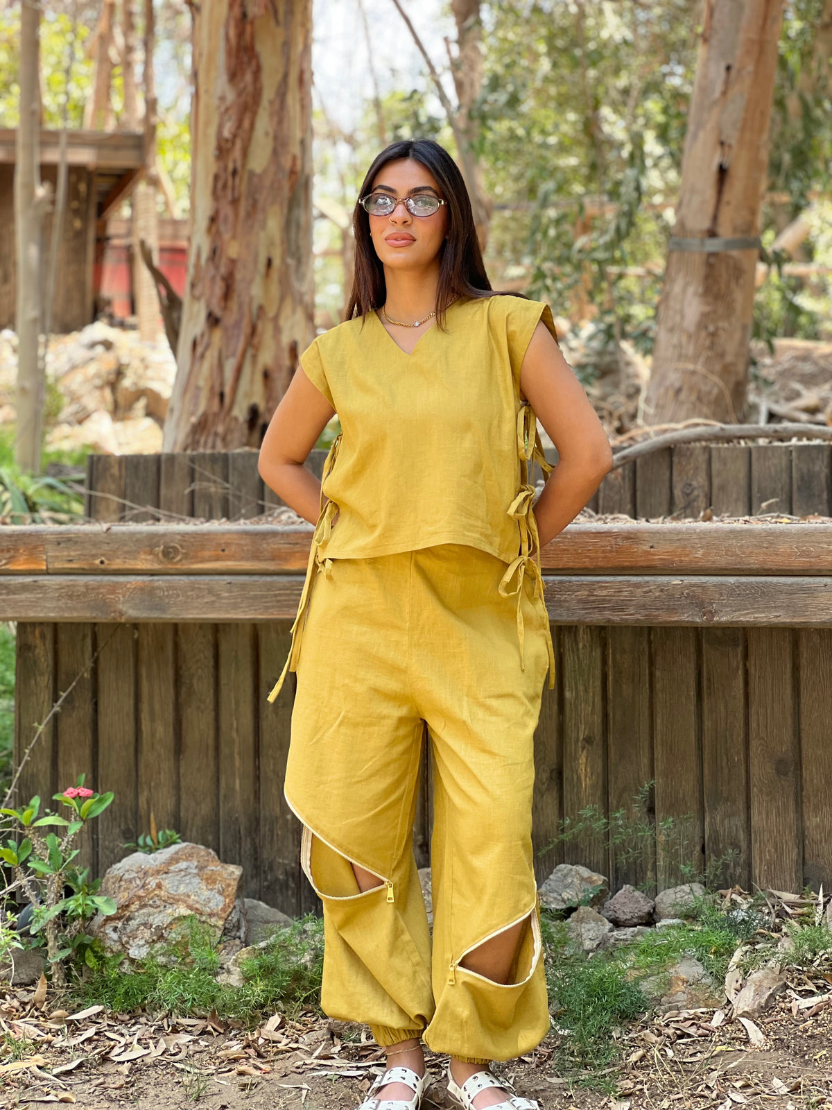 Lime Linen Set